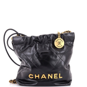 Chanel 22 Chain Hobo Quilted Calfskin Mini