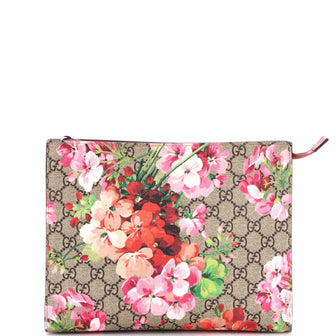 Gucci Toiletry Pouch Blooms Print GG Coated Canvas Large