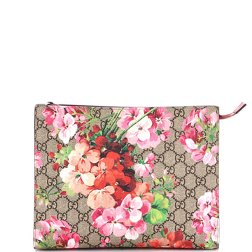 Gucci Toiletry Pouch Blooms Print GG Coated Canvas Large