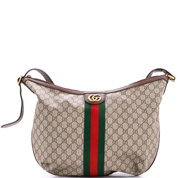 Gucci Ophidia Half Moon Hobo GG Coated Canvas Large