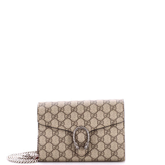 Gucci Dionysus Chain Wallet GG Coated Canvas Small