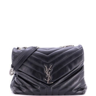 Saint Laurent Loulou Shoulder Bag Matelasse Chevron Leather Medium