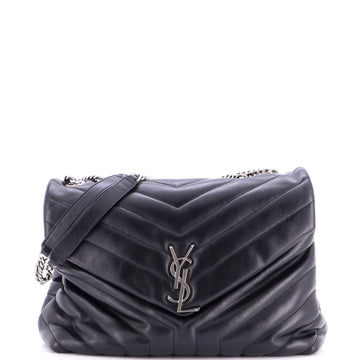 Saint Laurent Loulou Shoulder Bag Matelasse Chevron Leather Medium