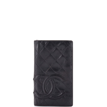 Chanel Cambon Bifold Wallet Quilted Lambskin Long
