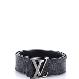 Louis Vuitton LV Initiales Reversible Belt Damier Graphite and Leather Wide