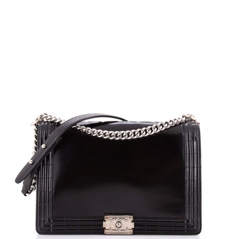 Chanel Reverso Boy Flap Bag Glazed Calfskin New Medium