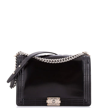 Chanel Reverso Boy Flap Bag Glazed Calfskin New Medium