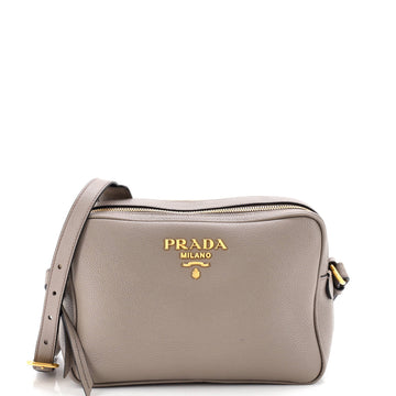 Prada Double Zip Camera Bag Vitello Daino