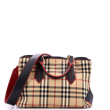 Burberry Ballingdon Tote Horseferry Check Canvas and Leather Medium