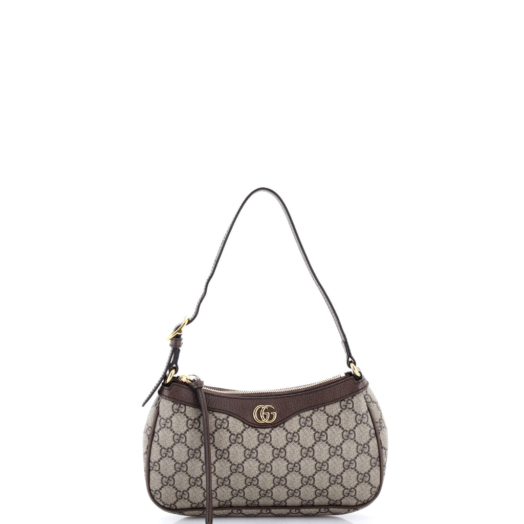 Gucci Ophidia Zip Pochette Shoulder Bag GG Coated Canvas with