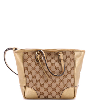 Gucci Bree Convertible Tote GG Canvas with Leather Small
