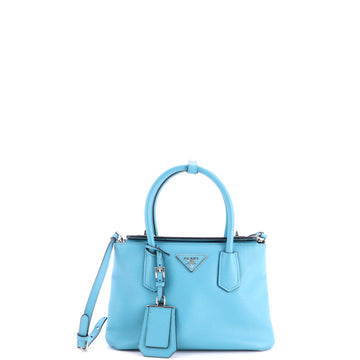 Prada Turnlock Cuir Twin Tote Saffiano Leather Mini