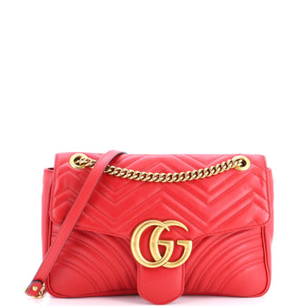 Gucci GG Marmont Flap Bag Matelasse Leather Medium
