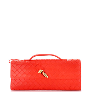 Bottega Veneta Andiamo Top Handle Clutch Intrecciato Nappa Long