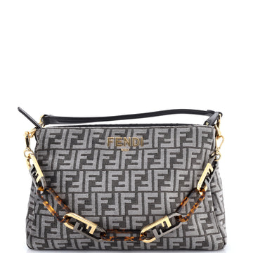 Fendi O'Lock Zip Shoulder Bag Zucca Chenille
