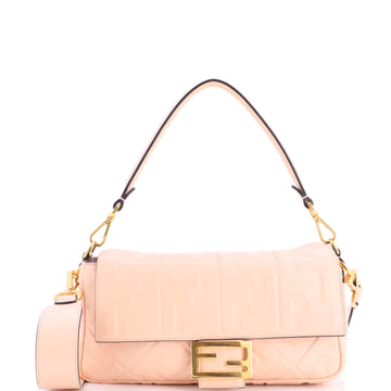 Fendi Baguette NM Bag Zucca Embossed Leather Medium