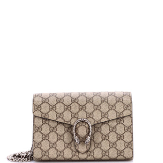 Gucci Dionysus Chain Wallet GG Coated Canvas Small