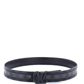 Louis Vuitton LV Initiales Reversible Belt Damier Graphite and Leather Wide