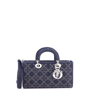 Christian Dior Lady D-Joy Bag Eyelet Cannage Denim Medium
