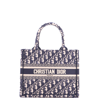 Christian Dior Book Tote Oblique Canvas Small