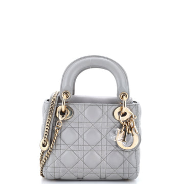 Christian Dior Lady Dior Chain Bag Cannage Quilt Lambskin Mini