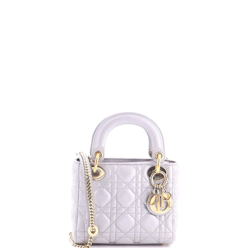 Christian Dior Lady Dior Chain Bag Cannage Quilt Lambskin Mini
