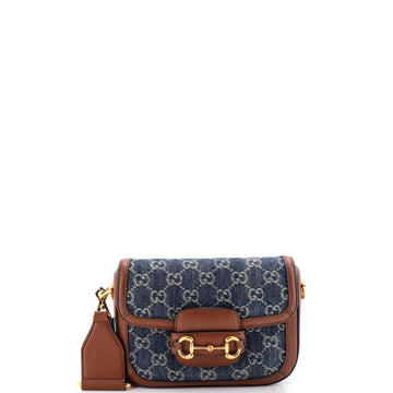 Gucci Horsebit 1955 Shoulder Bag GG Denim Mini