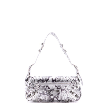 Balenciaga Le Cagole Giant Studs Sling Bag Python Embossed Leather XS
