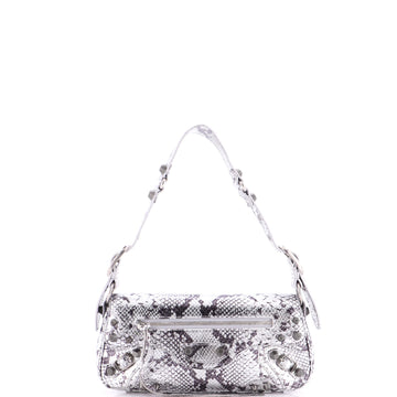 Balenciaga Le Cagole Giant Studs Sling Bag Python Embossed Leather XS