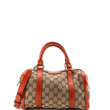 Gucci Convertible Joy Boston Bag GG Canvas with Leather Small