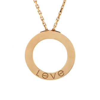Cartier Love Pendant Necklace 18K Yellow Gold