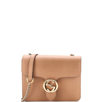 Gucci Interlocking Shoulder Bag Leather Small