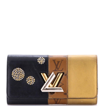 Louis Vuitton Twist Wallet Limited Edition Studded Reverse Monogram Canvas and Leather