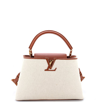 Louis Vuitton Capucines Bag Canvas with Taurillon Leather PM