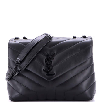 Saint Laurent Loulou Shoulder Bag Matelasse Chevron Leather Small