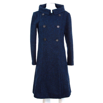 Chanel Women's Double Breasted Coat Wool Blend