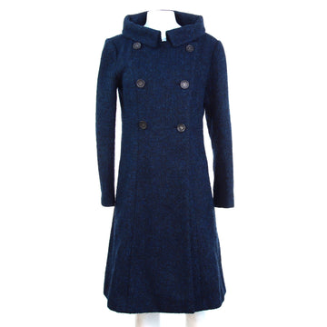 Chanel Women's Double Breasted Coat Wool Blend