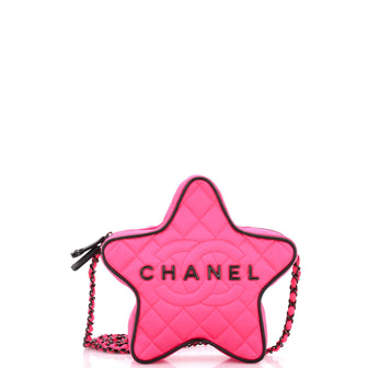 Chanel CC Walk of Fame Star Bag Quilted Satin