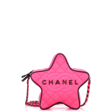 Chanel CC Walk of Fame Star Bag Quilted Satin