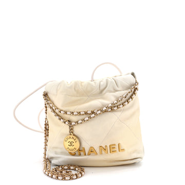 Chanel 22 Chain Hobo Quilted Shaded Calfskin Mini