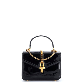 Gucci Sylvie 1969 Top Handle Bag Patent Small