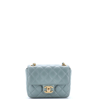 Chanel Casino Royale Charms Square Flap Bag Quilted Lambskin with Enamel Mini