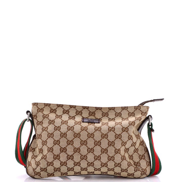 Gucci Web Strap Messenger Bag GG Canvas Small