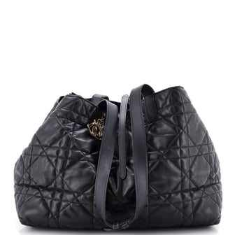 Christian Dior Toujours Tote Bag Macrocannage Quilt Calfskin Large