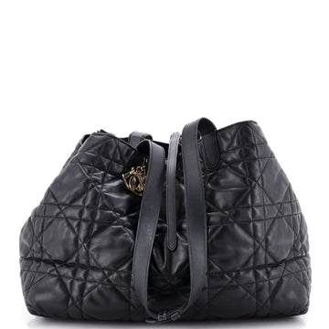 Christian Dior Toujours Tote Bag Macrocannage Quilt Calfskin Large