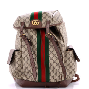 Gucci Ophidia Flap Backpack GG Coated Canvas Medium