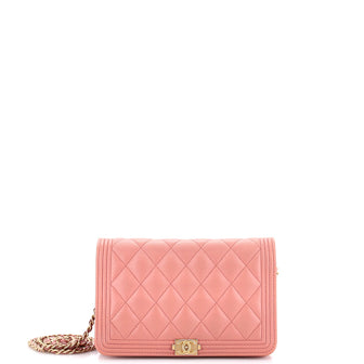 Chanel Boy Wallet on Chain Quilted Caviar Mini