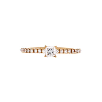 Cartier Etincelle de Cartier Ring 18K Yellow Gold with Princess Cut Diamond and Pave Diamonds