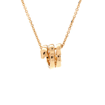 Bvlgari Serpenti Viper Spiral Pendant Necklace 18K Yellow Gold