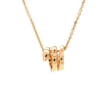 Bvlgari Serpenti Viper Spiral Pendant Necklace 18K Yellow Gold